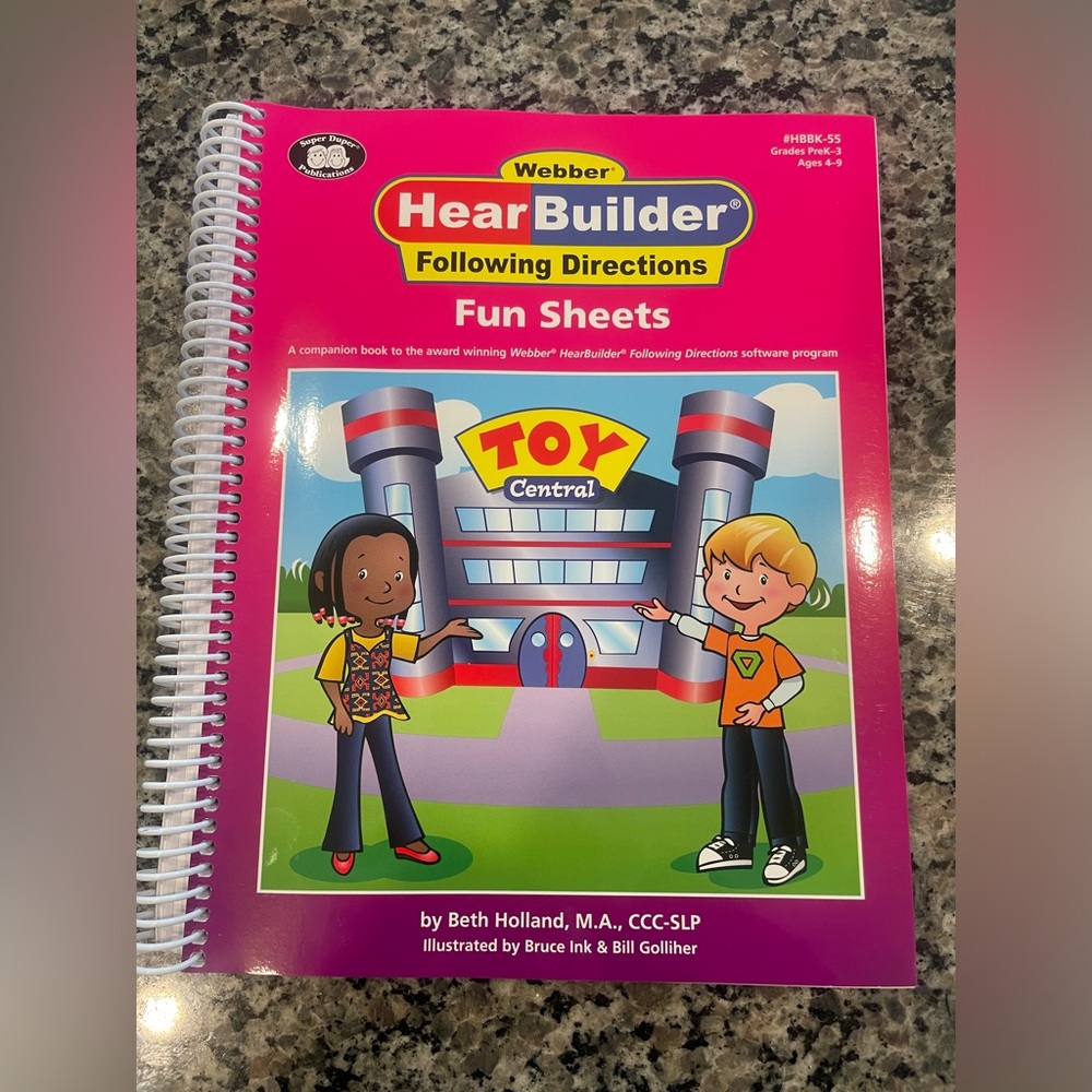 HearBuilder Following Directions Fun Sheets super duper speech therapy brand new